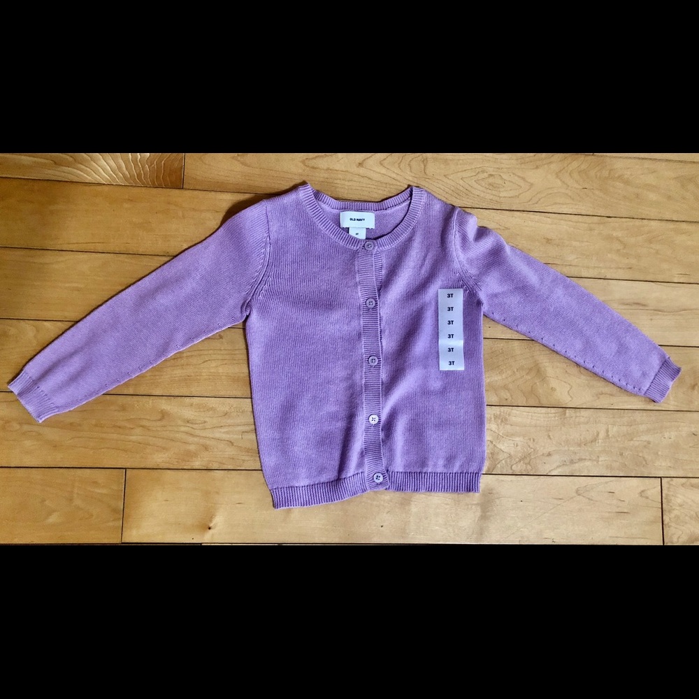 NWT Old Navy Lavender Cardigan 3T